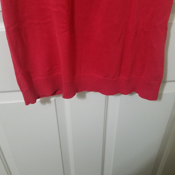 TABITHA Pink/Red Button Fitted 3/4 Sleeve Cardigan - Picture 9 of 11